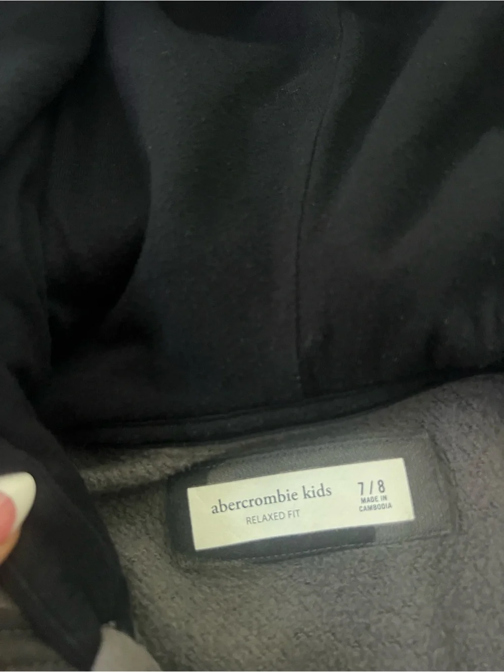 Abercrombie Kids Boys Camo Hooded Jacket Gray Black Size 7/8